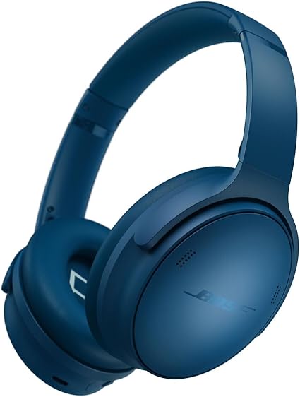 Bose QuietComfort Headphones - Wireless Bluetooth Headphones, Active Over Ear Noise Cancelling and Mic, USB-C Charging, Deep Bass, Up to 24 Hours of Playtime, Twilight Blue